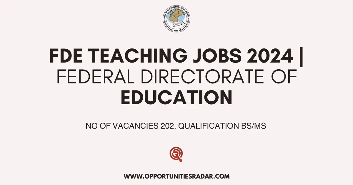 FDE Teaching Jobs 2024