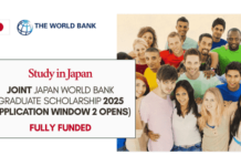 Joint Japan World Bank Graduate Scholarship 2025