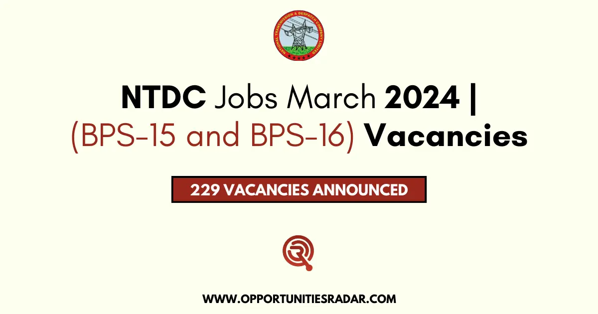 NTDC Jobs March 2024 (BPS-15 and BPS-16)