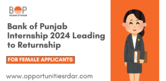 Bank of Punjab Internship 2024