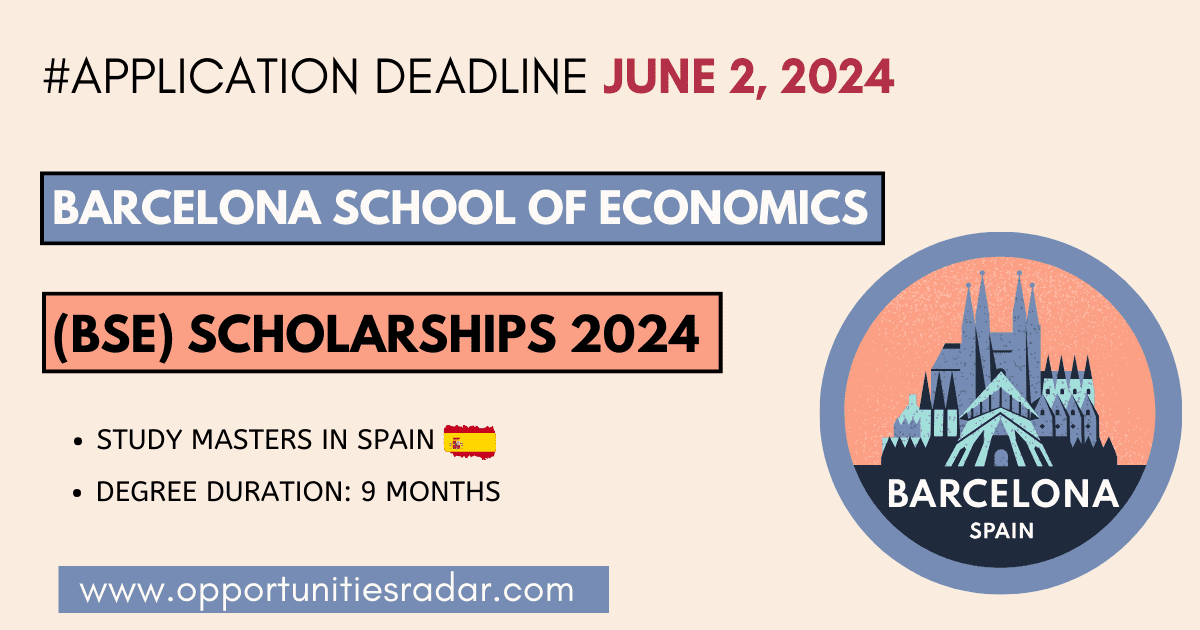 Barcelona School of Economics (BSE) Scholarships 2024