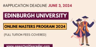 Edinburgh Global Online Masters Scholarships 2024