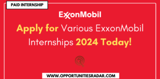 ExxonMobil Internships 2024