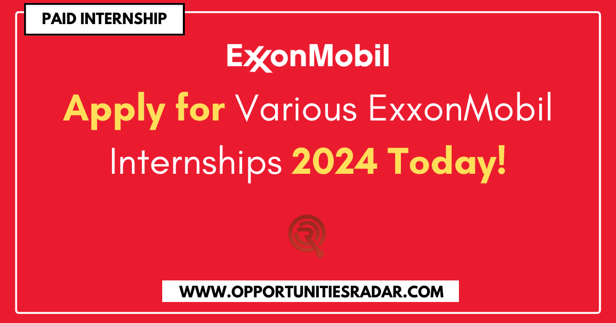 ExxonMobil Internships 2024