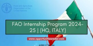 FAO Internship Program 2024-25