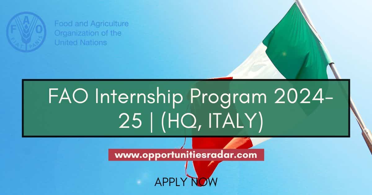 FAO Internship Program 2024-25