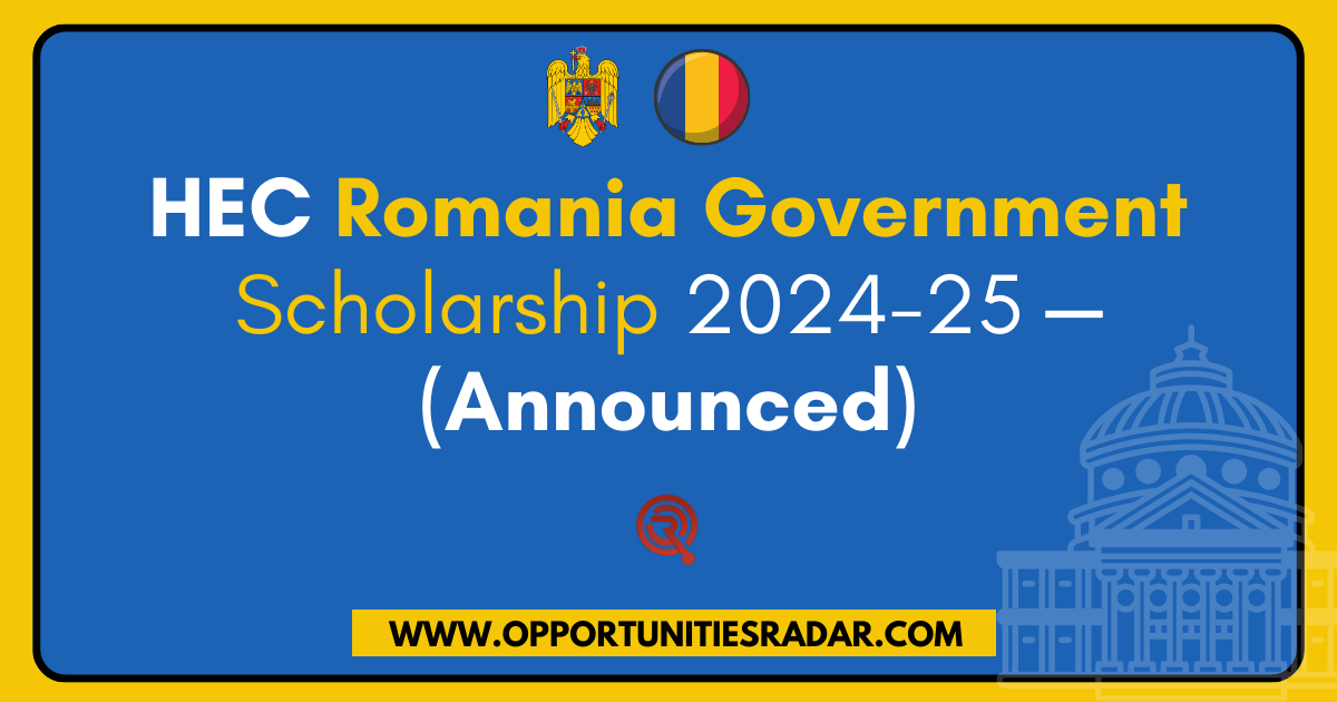 HEC Romania Government Scholarship 2024