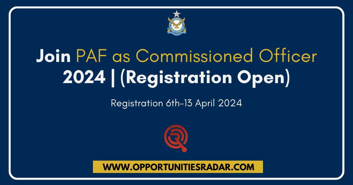Join PAF as Commissioned Officer 2024