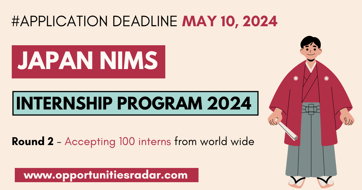 NIMS Internship Program in Japan 2024