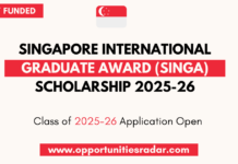 Singapore International Graduate Award 2025-26