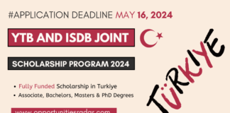 YTB and IsDB Joint Scholarship 2024