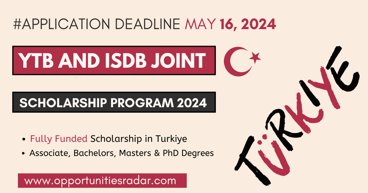 YTB and IsDB Joint Scholarship 2024
