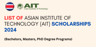 Asian Institute of Technology (AIT) Scholarships 2024