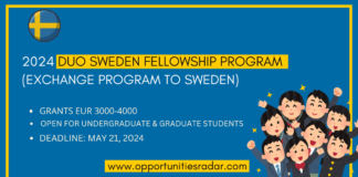 DUO Sweden Fellowship Program 2024