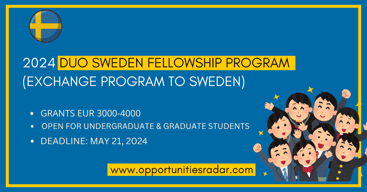 DUO Sweden Fellowship Program 2024