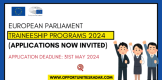 European Parliament Traineeships 2024