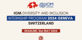 IOM Diversity and Inclusion Internship Program 2024