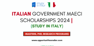 Italian Government MAECI Scholarships 2024