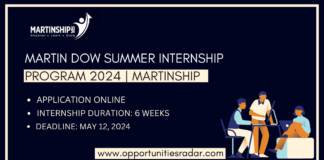 Martin Dow Summer Internship Program 2024