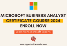 Microsoft Business Analyst Certificate Course 2024