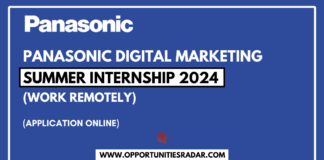 Panasonic Digital Marketing Internship 2024