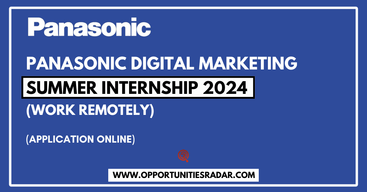 Panasonic Digital Marketing Internship 2024