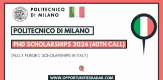 Politecnico di Milano PhD Scholarships 2024