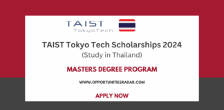 TAIST Tokyo Tech Scholarships 2024