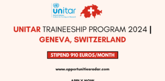 UNITAR Traineeship Program 2024