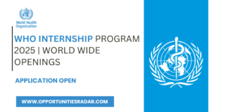 WHO Internship Program 2025