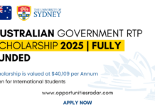 Australian Government RTP Scholarship 2025