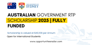 Australian Government RTP Scholarship 2025