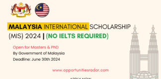 Malaysia International Scholarship MIS 2024