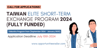 Taiwan Elite Short-Term Exchange Program 2024