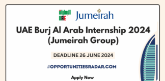 UAE Burj Al Arab Internship 2024