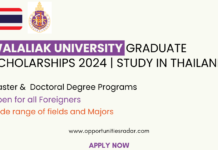 Walaliak University Graduate Scholarships 2024