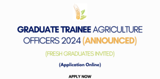 Graduate Trainee Agriculture Officers 2024