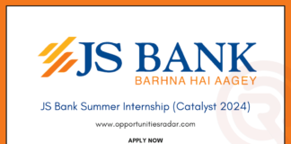 JS Bank Summer Internship Program 2024 (Catalyst)