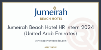 Jumeirah Beach Hotel HR Intern 2024