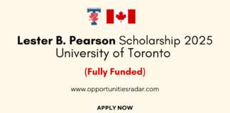 Lester B. Pearson Scholarship 2025