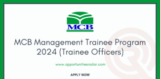 MCB Management Trainee Program 2024