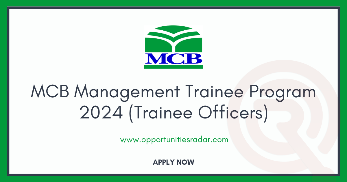 MCB Management Trainee Program 2024