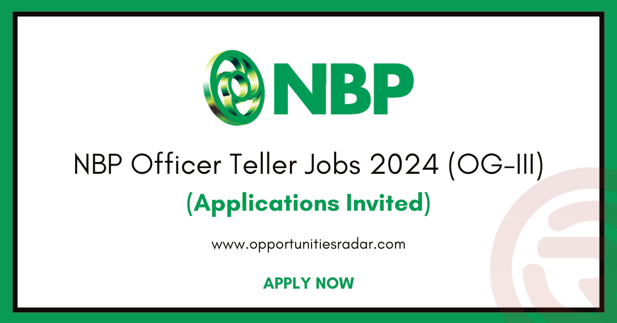 NBP Officer Teller Jobs 2024