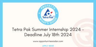 Tetra Pak Summer Internship 2024