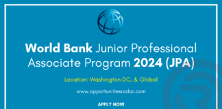 World Bank Junior Professional Associate Program 2024