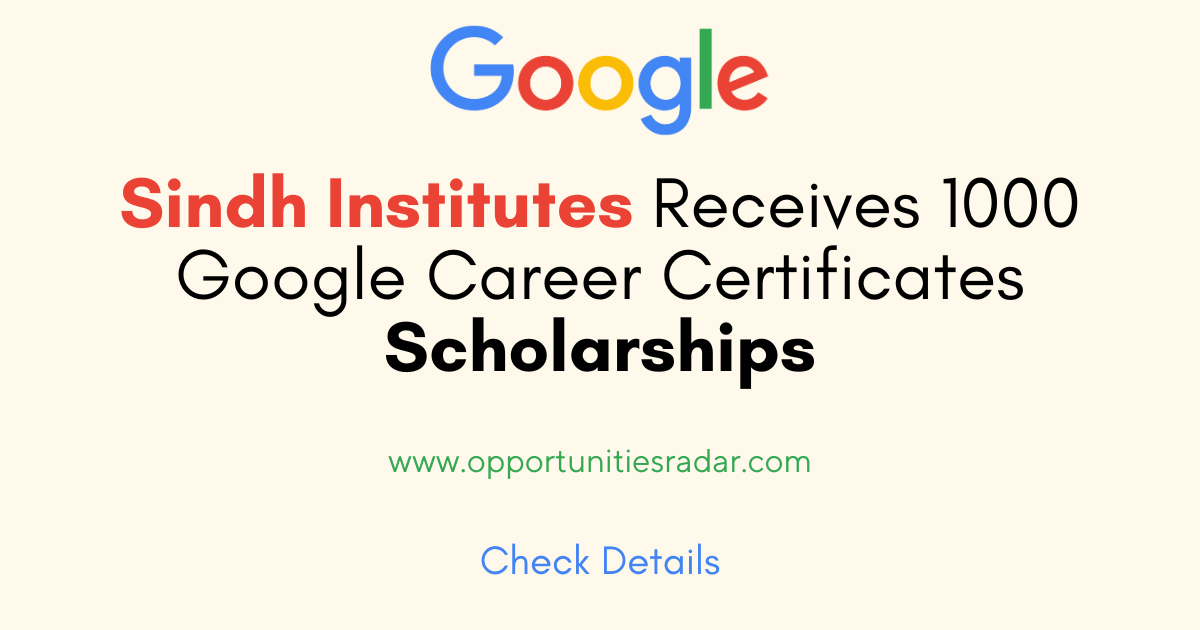 1000 Google Career Certificates Scholarships