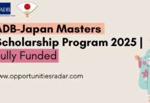 ADB Japan Masters Scholarship 2025