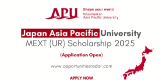 Asia Pacific University MEXT Scholarship 2025