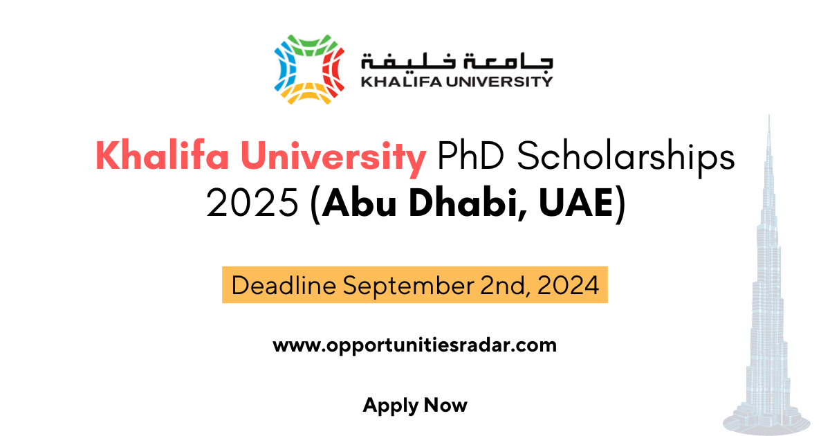 Khalifa University PhD Scholarships 2025