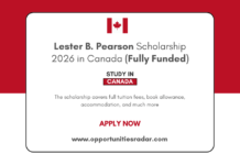 Lester B. Pearson Scholarship 2026